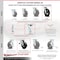 Service Caster 8 Inch Rubber on Steel Caster with Roller Bearing and Total Lock Brake SCC SCC-TTL30S820-RSR - alternate 5
